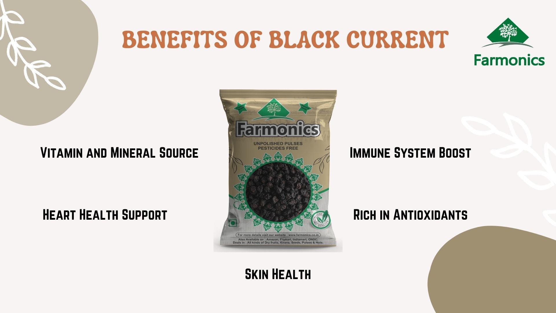 Benefits you will get from Farmonics premium quality Black currant 