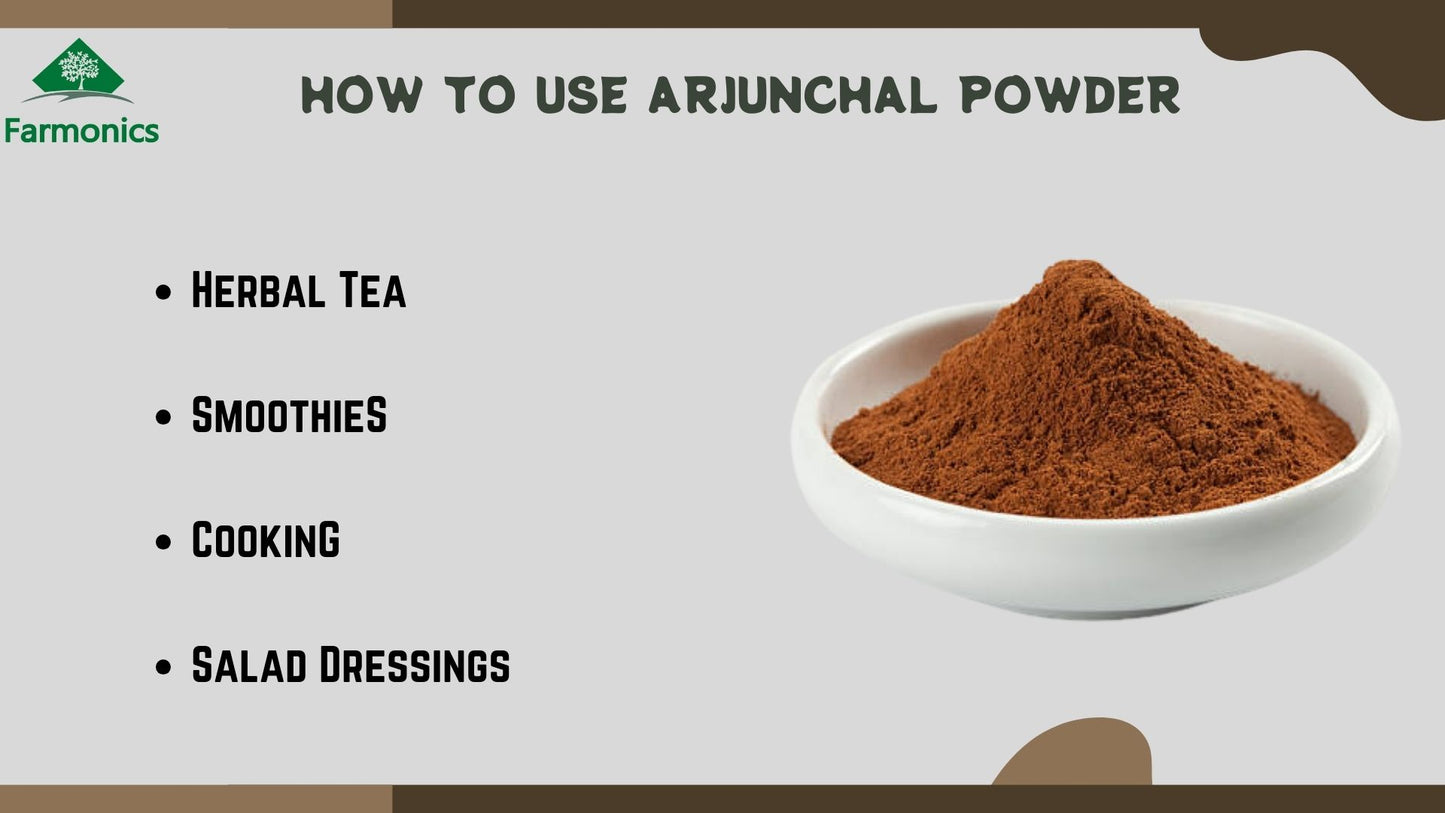 ways in which you can enjoy Framonics aromatic arjun ki chal powder