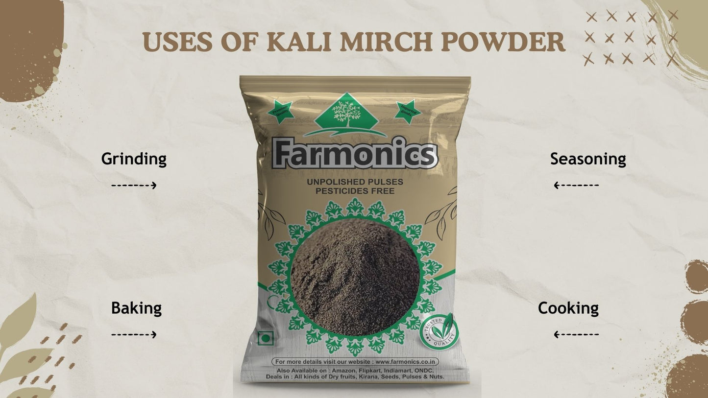 Here are the list of uses of Farmonics unadultered Kali mirch powder