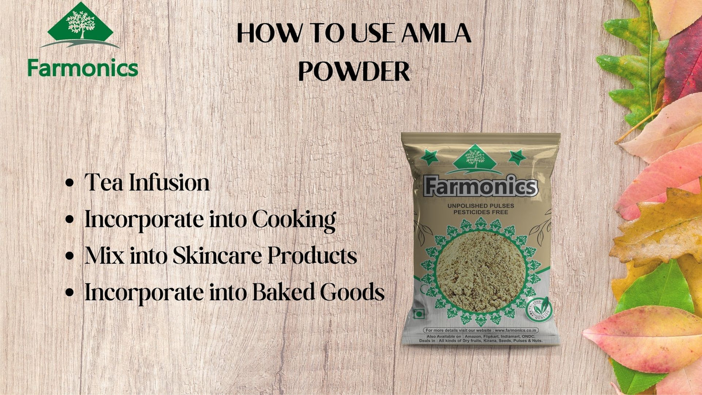 Here are the list of ways in which you can enjoy premium quality farmonics amla powder 