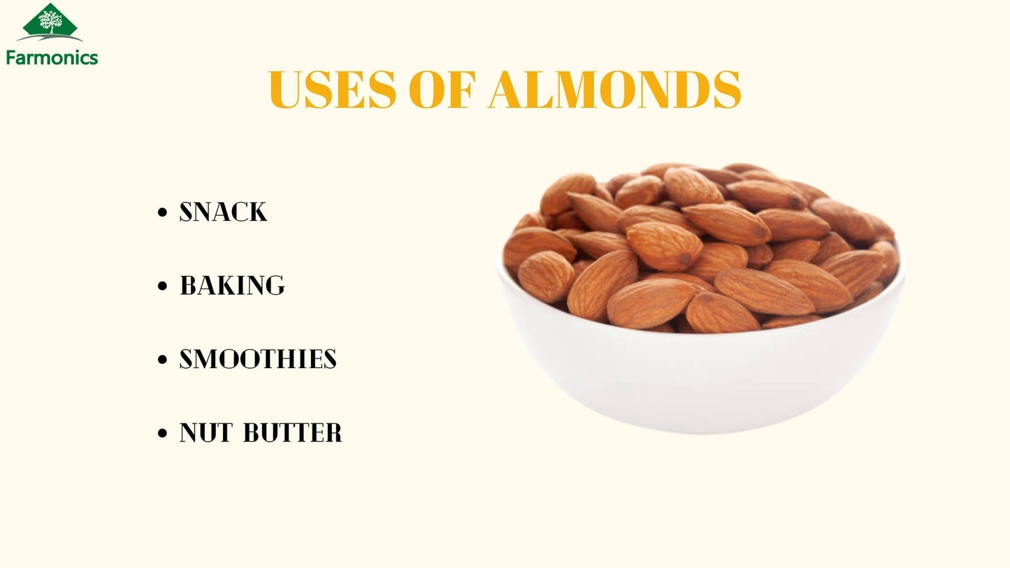 Ways in which you can use farmonics best quality   almonds/Badam