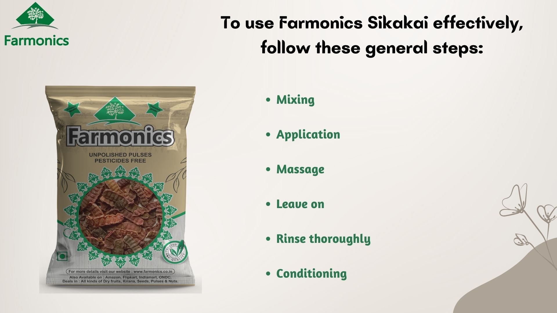 ways in which you can effectively use Farmonics shikakai 