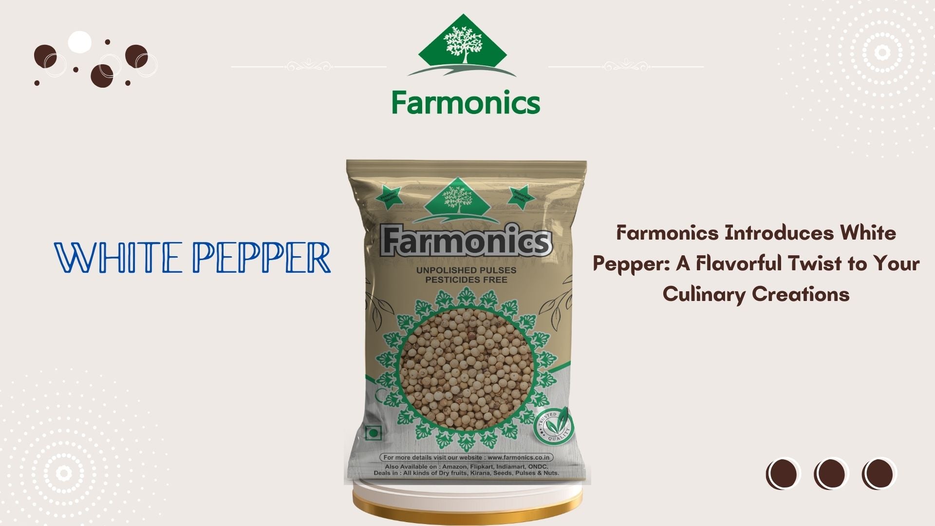 Get the best quality white pepper/safed mirch 