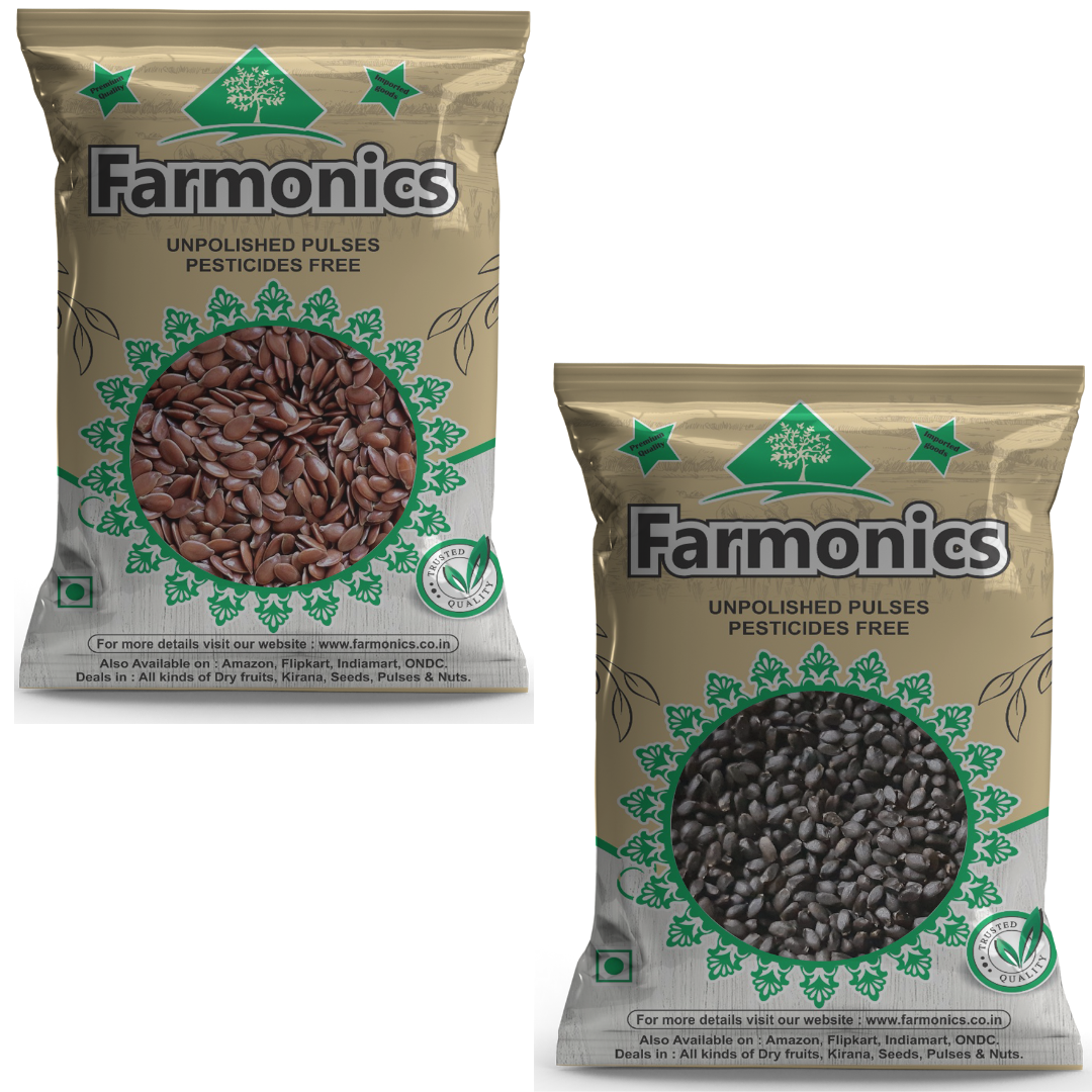 Farmonics Sabja & Flax Seeds Combo NutrientRich Blend