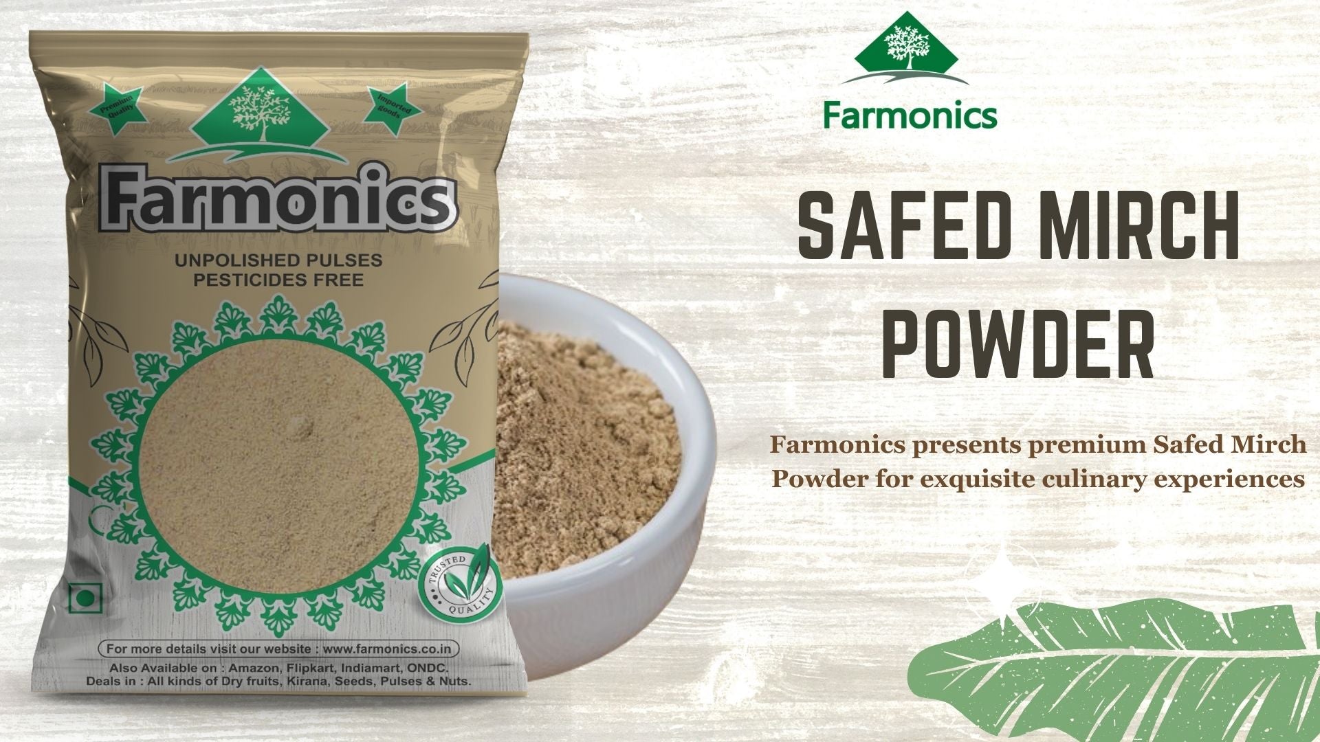 Pure Safed Mirch Powder for Authentic Flavor | Farmonics