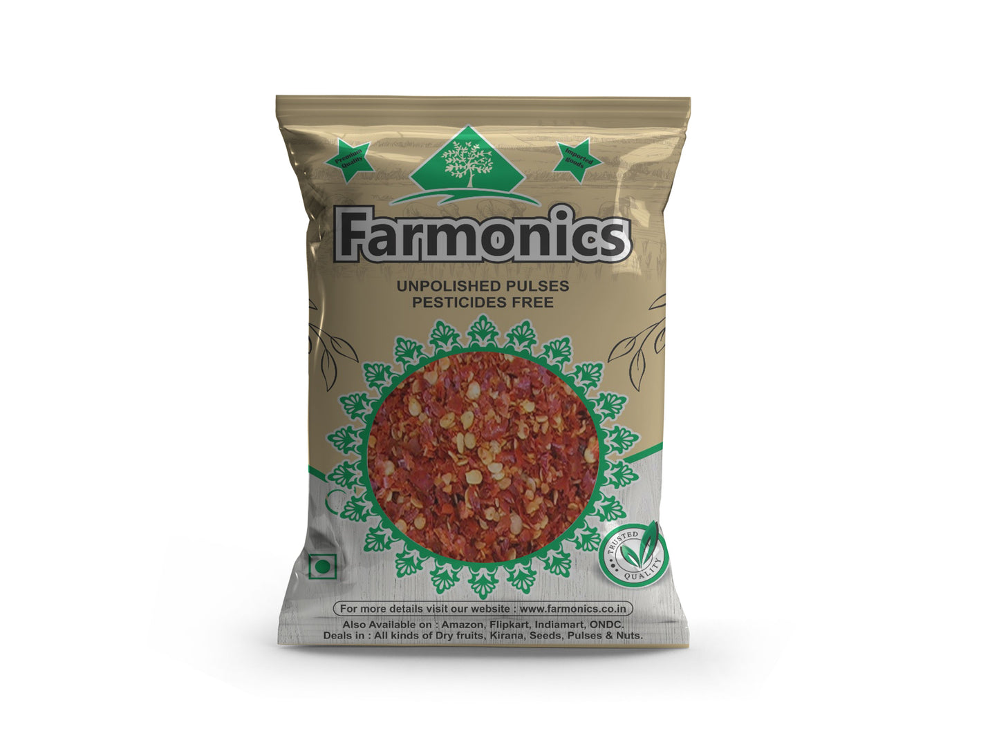 Best Quality Chilli Flakes online from farmonics 