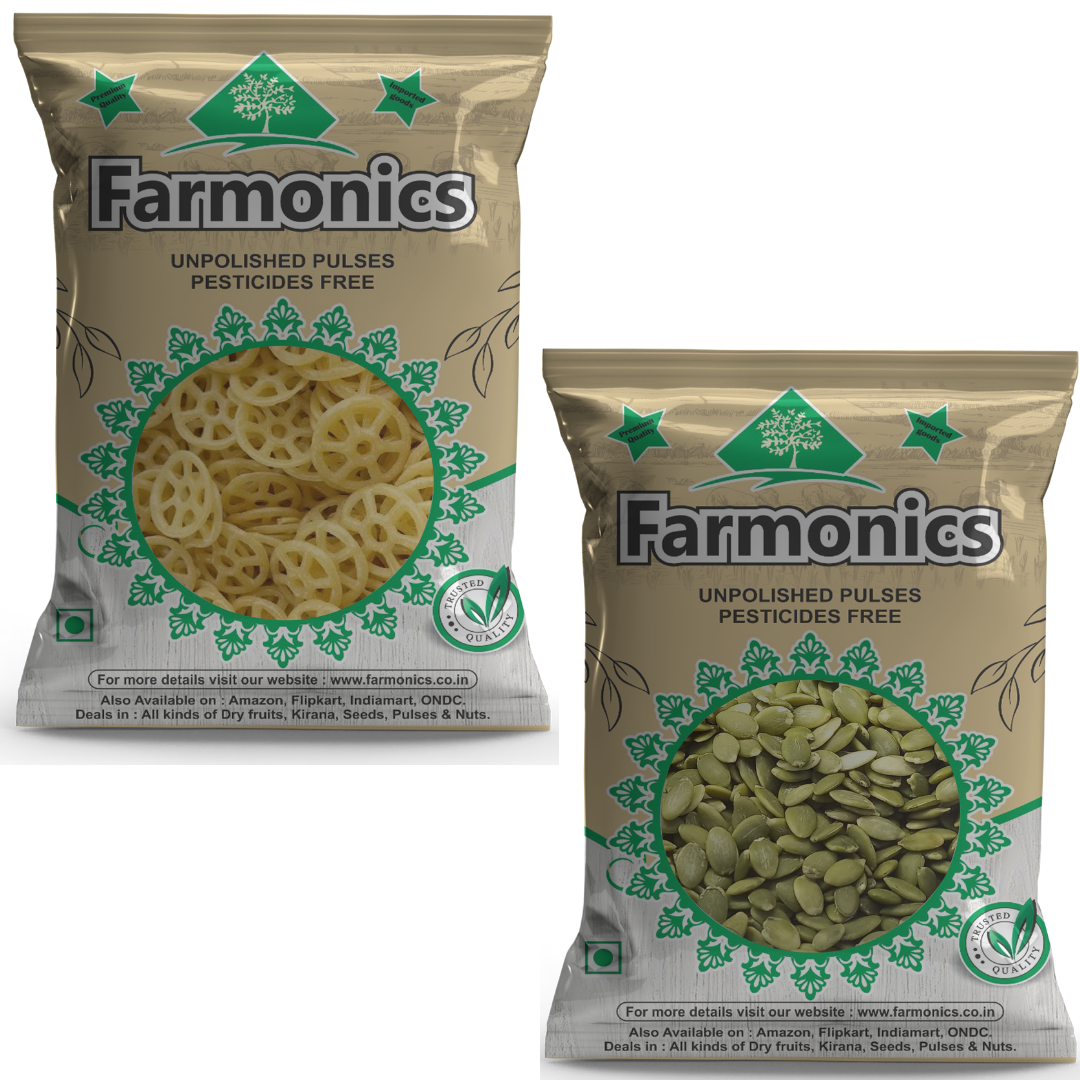 Combo Pack Of Pumpkin Seeds And Fryums- Farmonics 