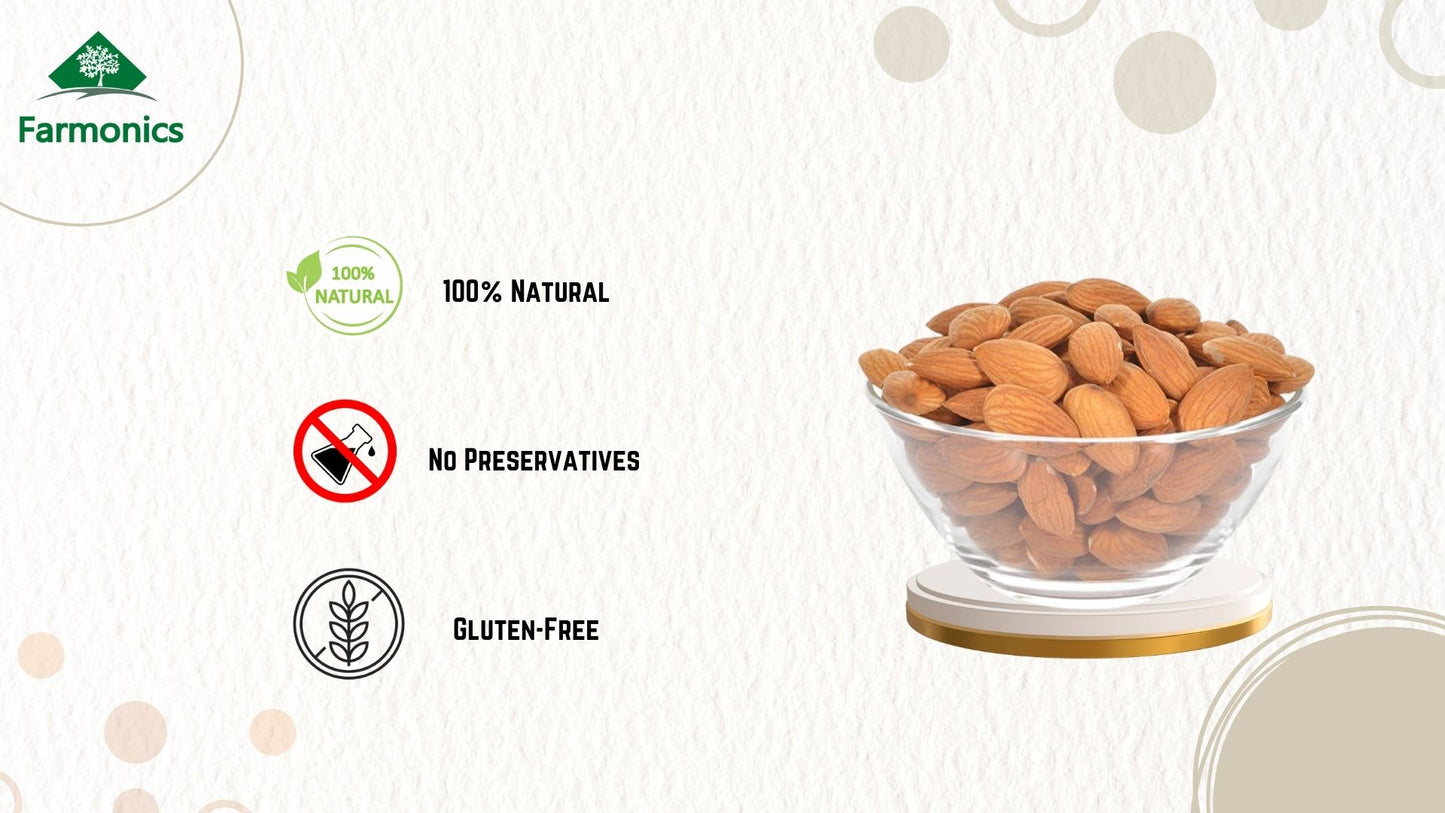 key features of premium quality caliornia almonds  farmonics 